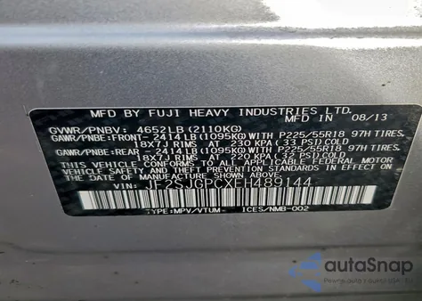 2014 Subaru Forester 2.0Xt Touring z USA, uszkodzony, nr VIN JF2SJGPCXEH489144